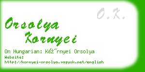 orsolya kornyei business card